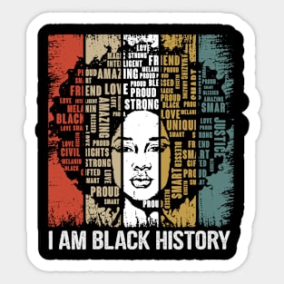 I Am Black History - black history month Sticker